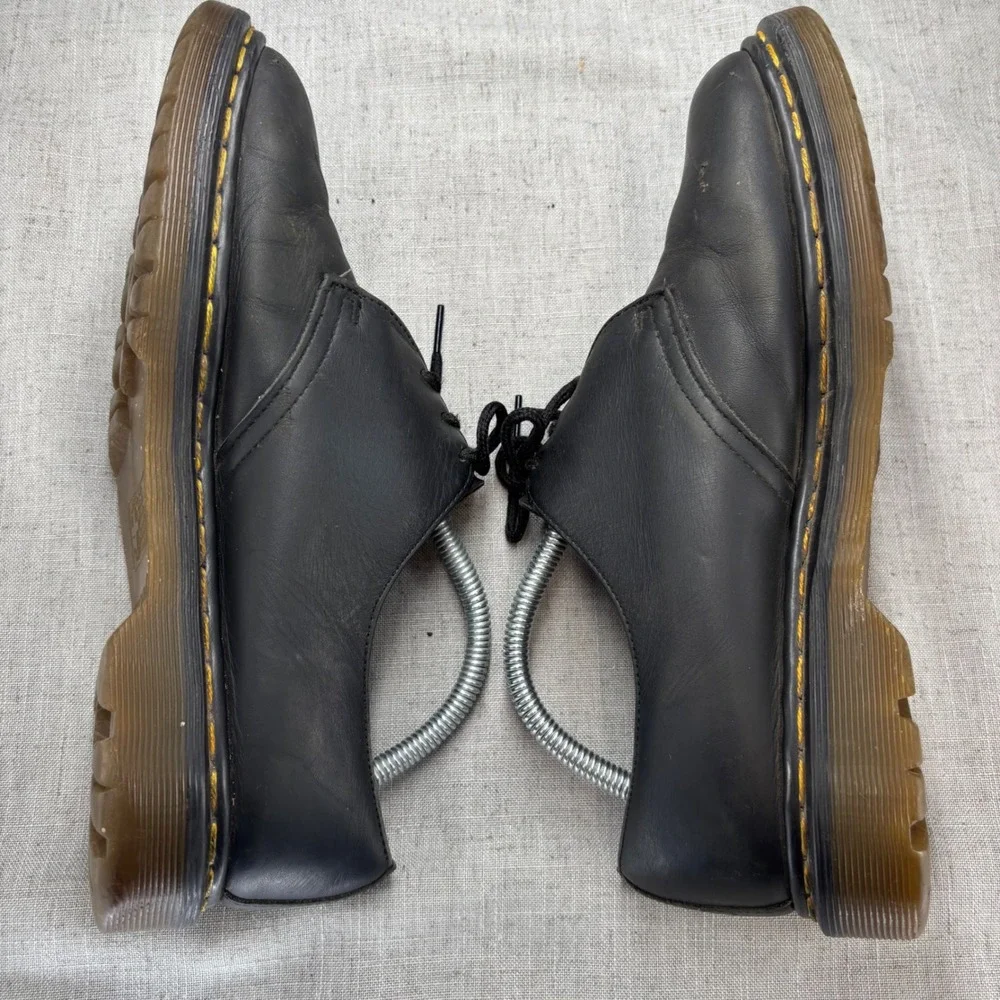 Vintage Dr Martens 1461 MIE Black Leather Derby Shoes 3 Eye Men's UK 9 US 10